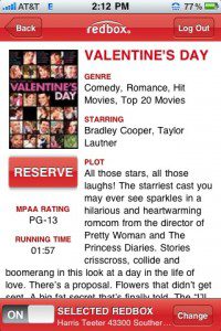 Free Redbox App for iPhone or iPod Touch