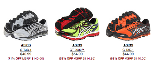 6pm: 60% Off Asics Shoes for the Family