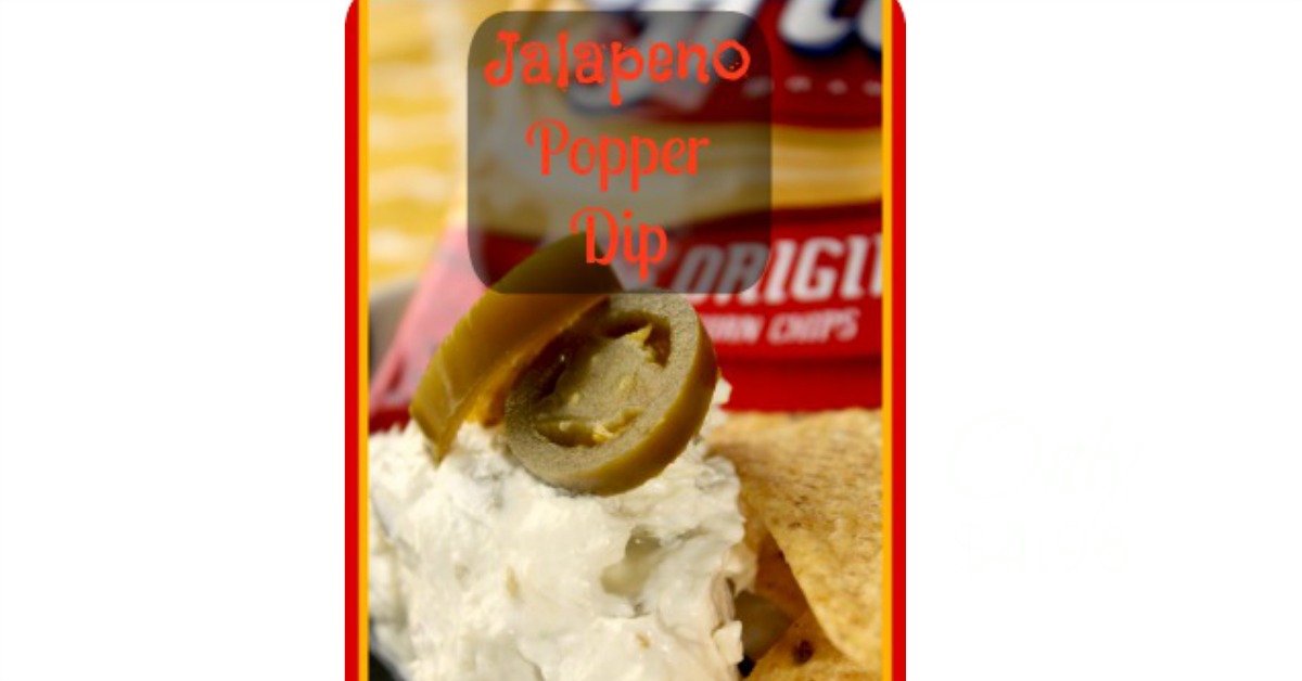 Jalapeño popper dip with chips for dipping