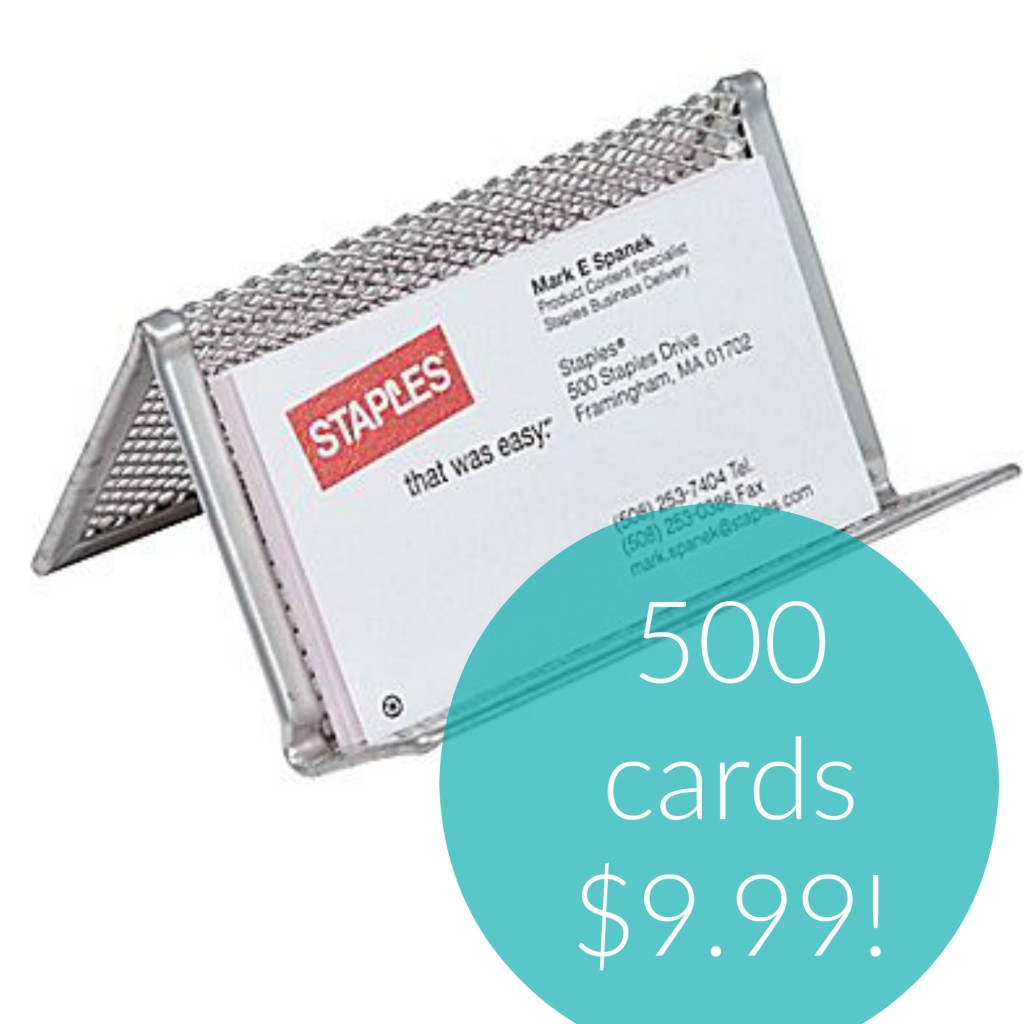 Print 500 Business Cards for Only 9.99 at Staples + GREAT Paper Deal!