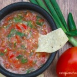 homemade salsa with fresh ingredients. The best fresh salsa you'll have. And, it's made in a blender.
