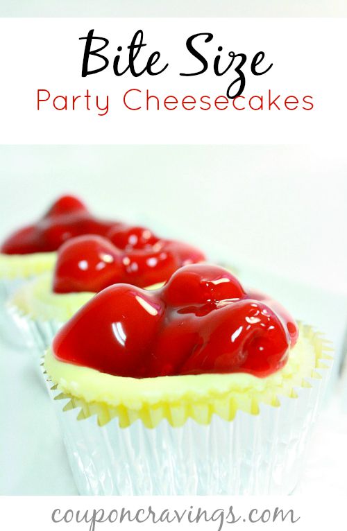 In search of cheesecake cupcakes or cheesecake bites? They don't get much better than these easy bite size desserts! With just six ingredients including cream cheese {read more} https://couponcravings.com/party-cheesecakes/