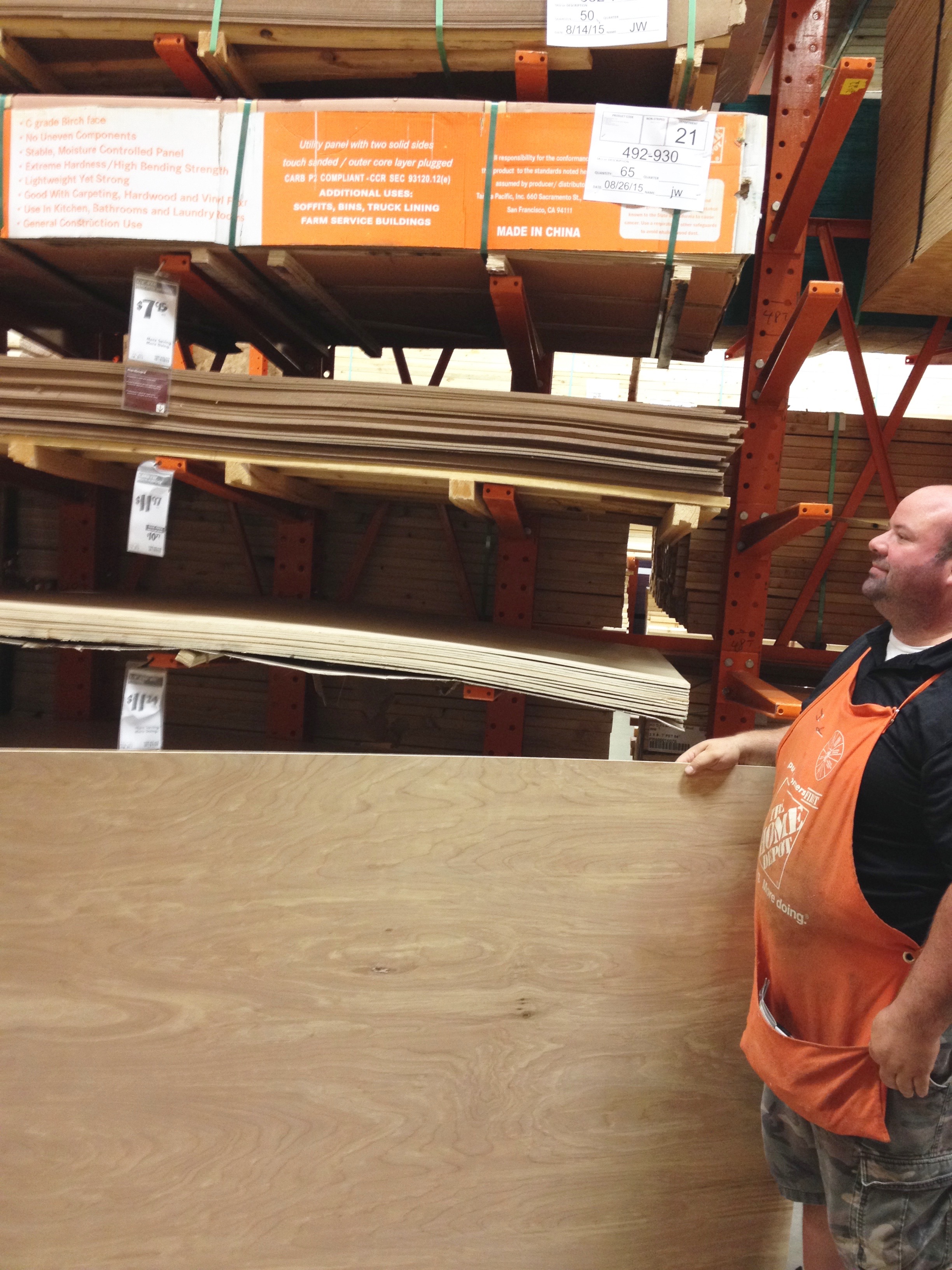 Home Depot cuts wood for free