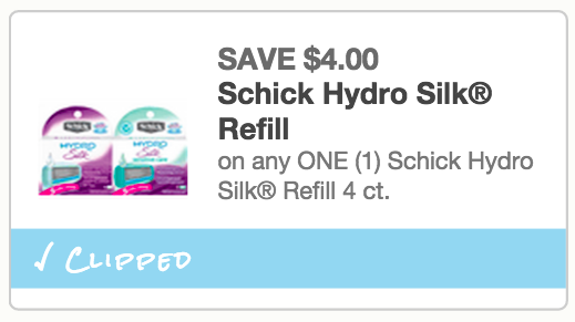 New Schick Coupons Available