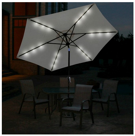 solar lighted umbrella