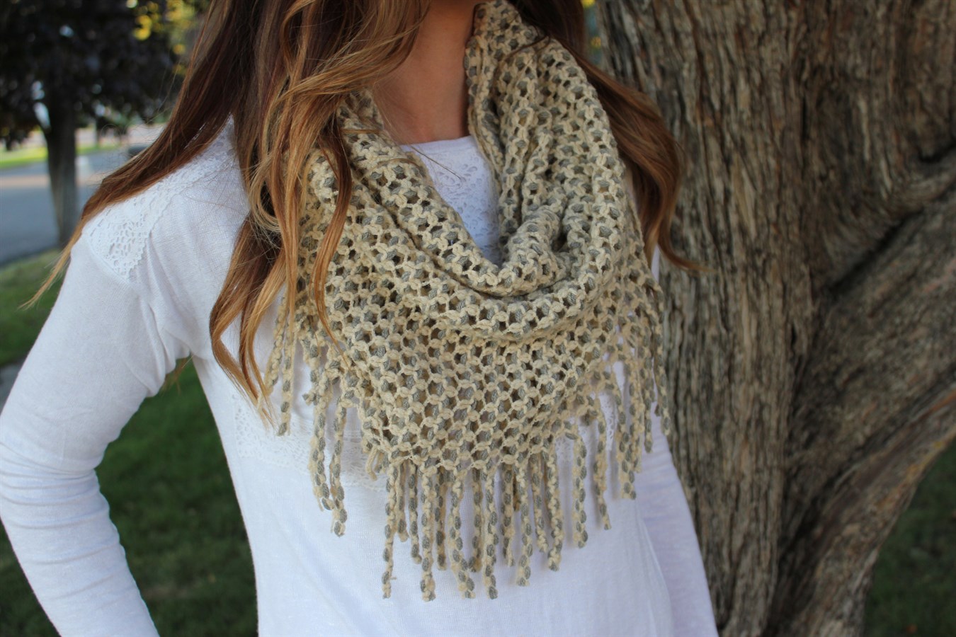 taupe scarf