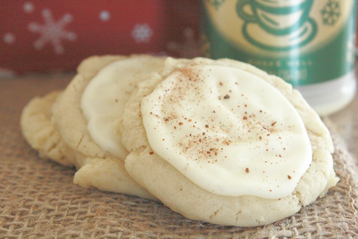 Looking for Eggnog Dessert Recipes? Melt-In-Your-Mouth Eggnog Cookies - One of my favorite holiday cookies!! These moist cookies are awesome for a cookie exchange or the Christmas cookie swap!