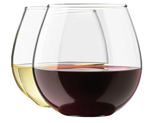 Stemless Shatter-Resistant Wine Glasses