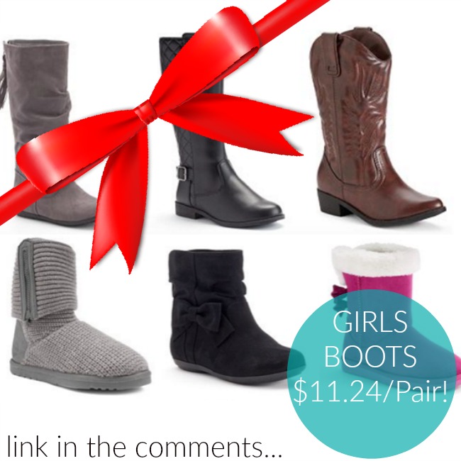 Kohl's: Girls Boots, Only $11.24 Per Pair!