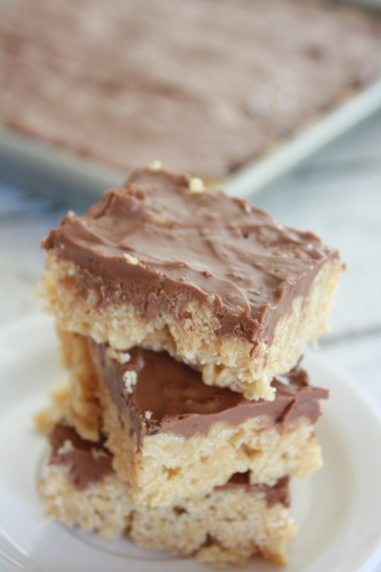 Rice Krispies Chocolate Scotcheroos – It’s fun to say and they’re fun to make with kids, too. And, thanks to the chocolate, butterscotch and peanut butter, they’re even more fun to eat.