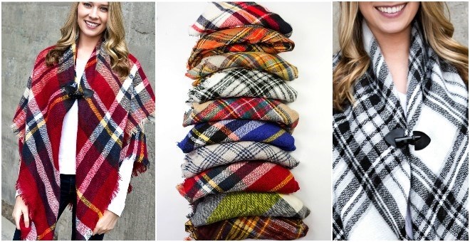 Blanket Scarf with Toggle