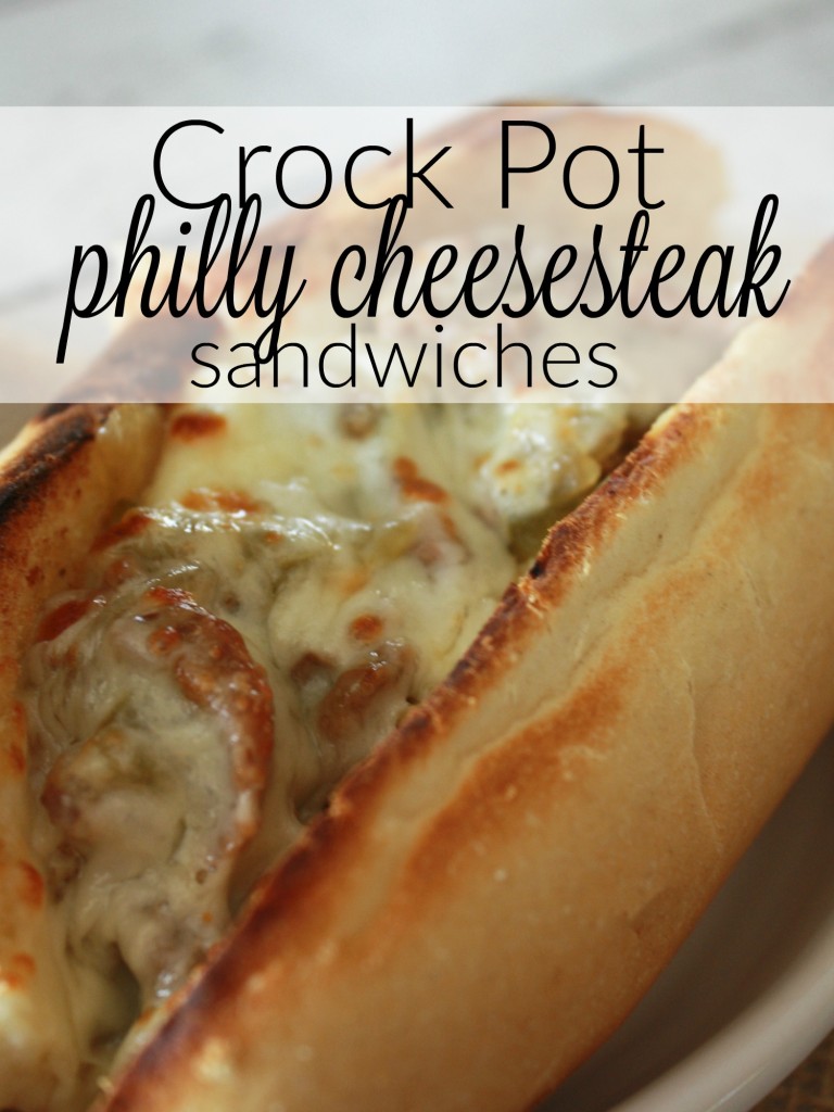 This philly cheese steaks crock pot dinner is so stinkin' good and really, really simple. A great option & meal for large group & easy. Socialize instead of cook while you're entertaining with this easy meal! https://couponcravings.com/dinner