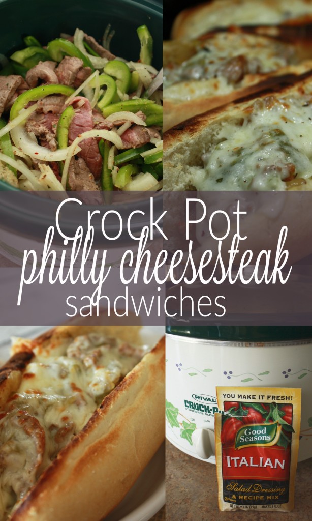 This philly cheese steak sandwich recipe - crockpot cheesesteak spectacular is so stinkin' good and really, really simple. This is a great meal for large group & easy. Socialize instead of cook while you're entertaining with this easy meal! https://couponcravings.com/dinner