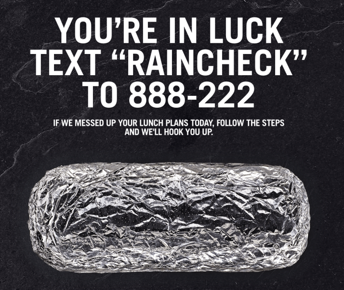 chipotle text coupon