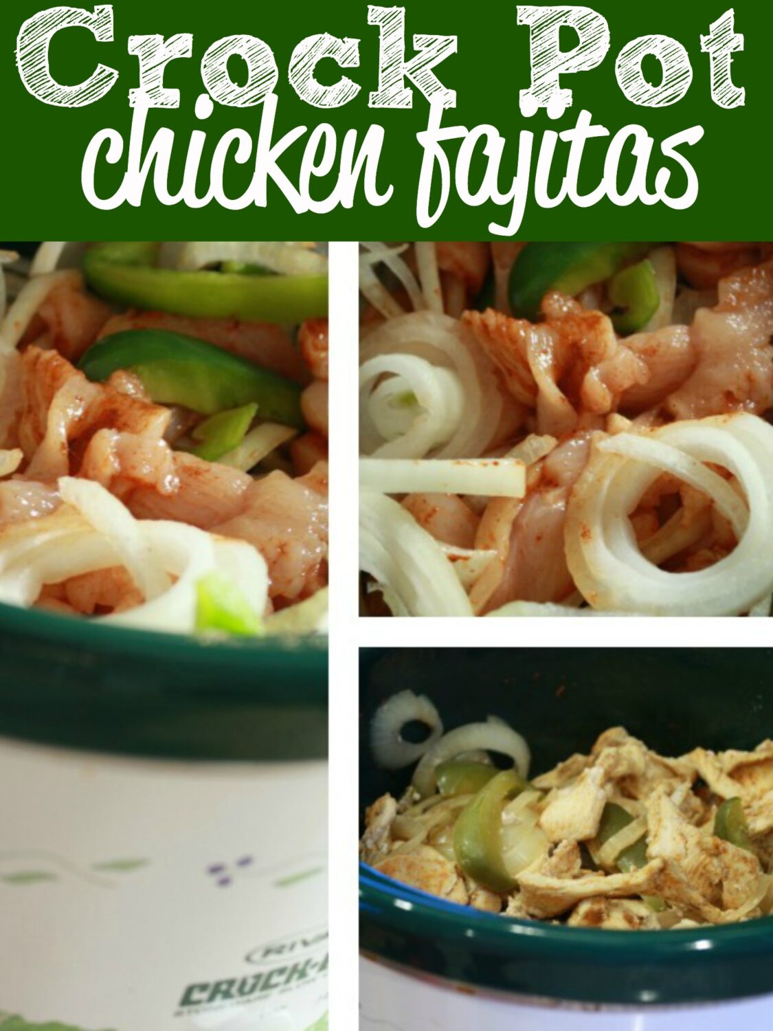 Easy crockpot chicken fajitas for dinner