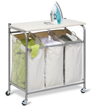 Honey-Can-Do Rolling Ironing and Sorter Laundry Center