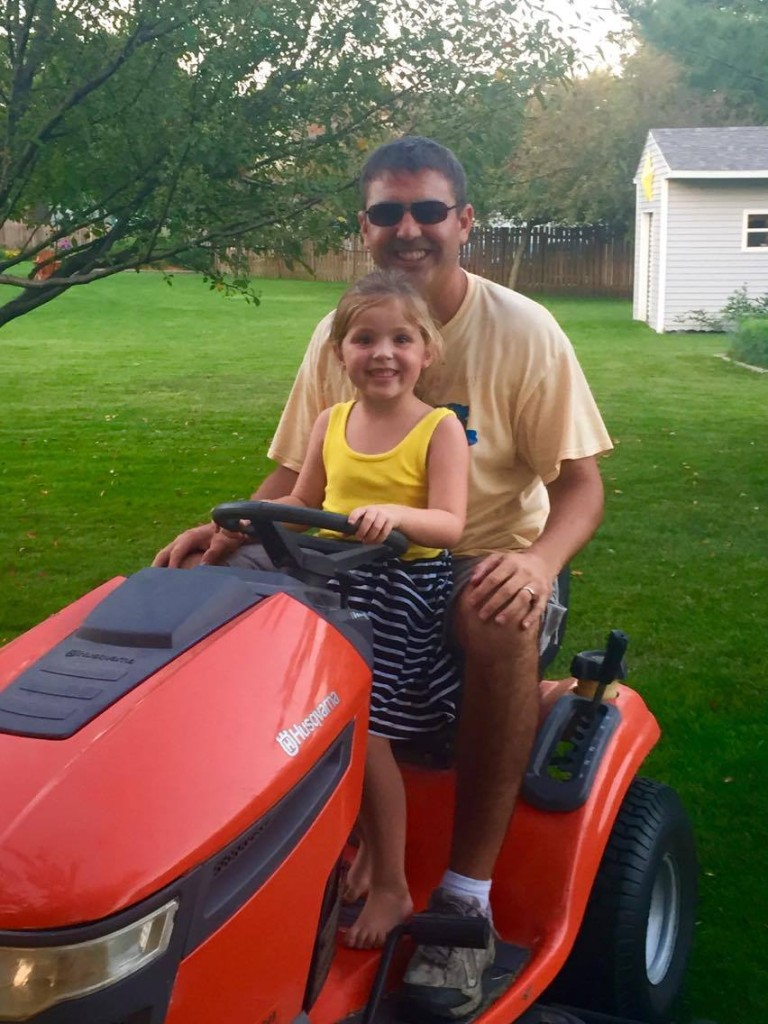 riding on the lawnmower in the summer #ad