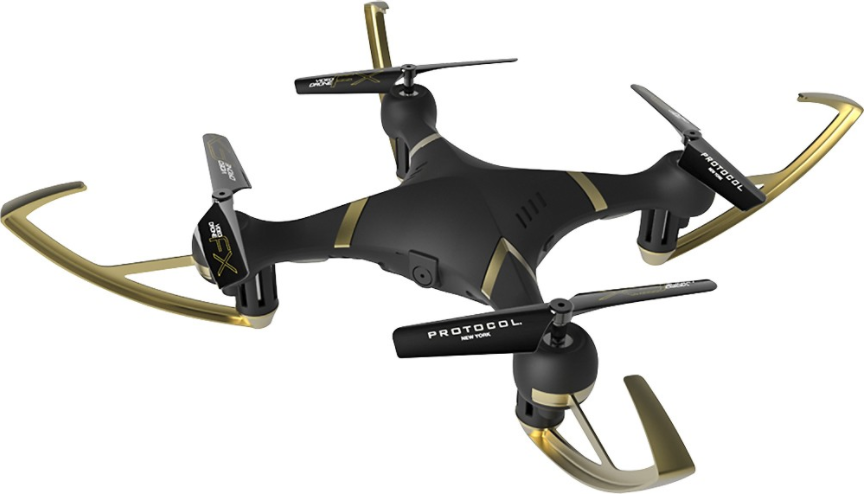 protocol-videodrone-ap-drone-with-remote-controller-in-gold-and-black