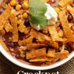 This chicken enchilada soup - crockpot recipe, nonetheless is delicious! It's made in the crockpot entirely, making it a quick easy dinner as well! And, the leftovers are even better.