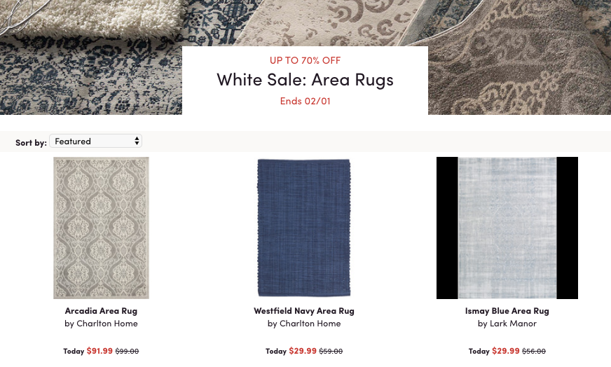 rugs on sale at wayfair