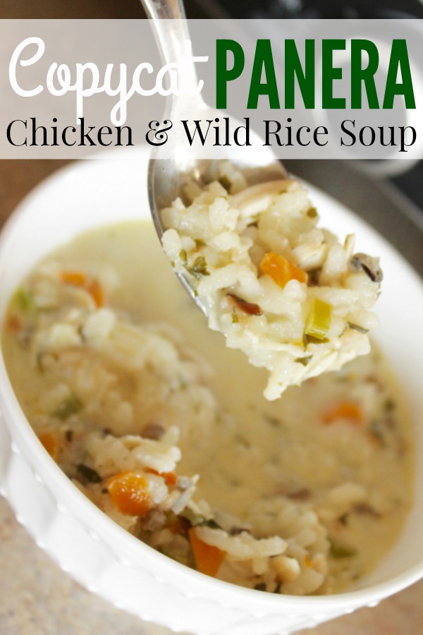 Easy Chicken and Wild Rice Soup. This is so good and is such an easy dinner idea! 