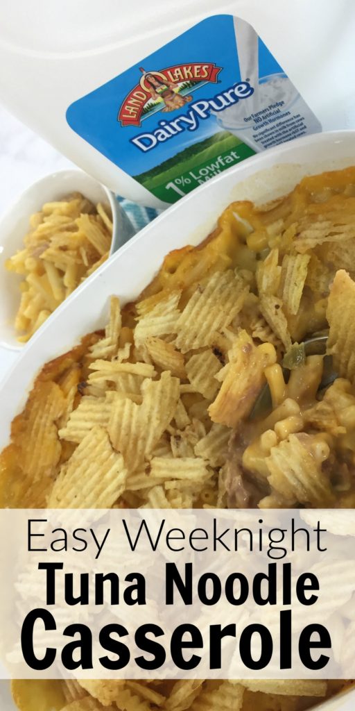 This easy tuna noodle casserole is one of our kids favorite meals!