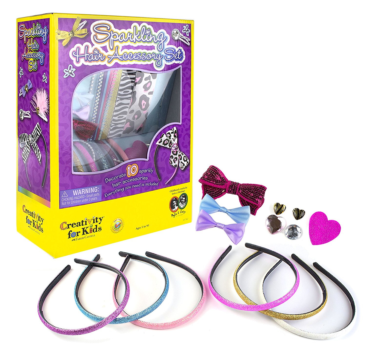 Creativity for Kids Sparkling Hair Accessory Set Kit 