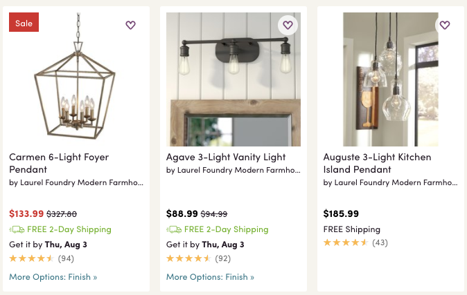 modern farmhouse lighting sale