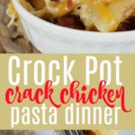 This slow cooker crack chicken pasta is SO good! And, this is SUCH an easy dinner! This is a dinner kids love, too!
