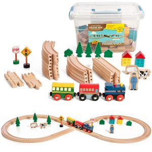 Deluxe Figure 8 Wooden Train Set