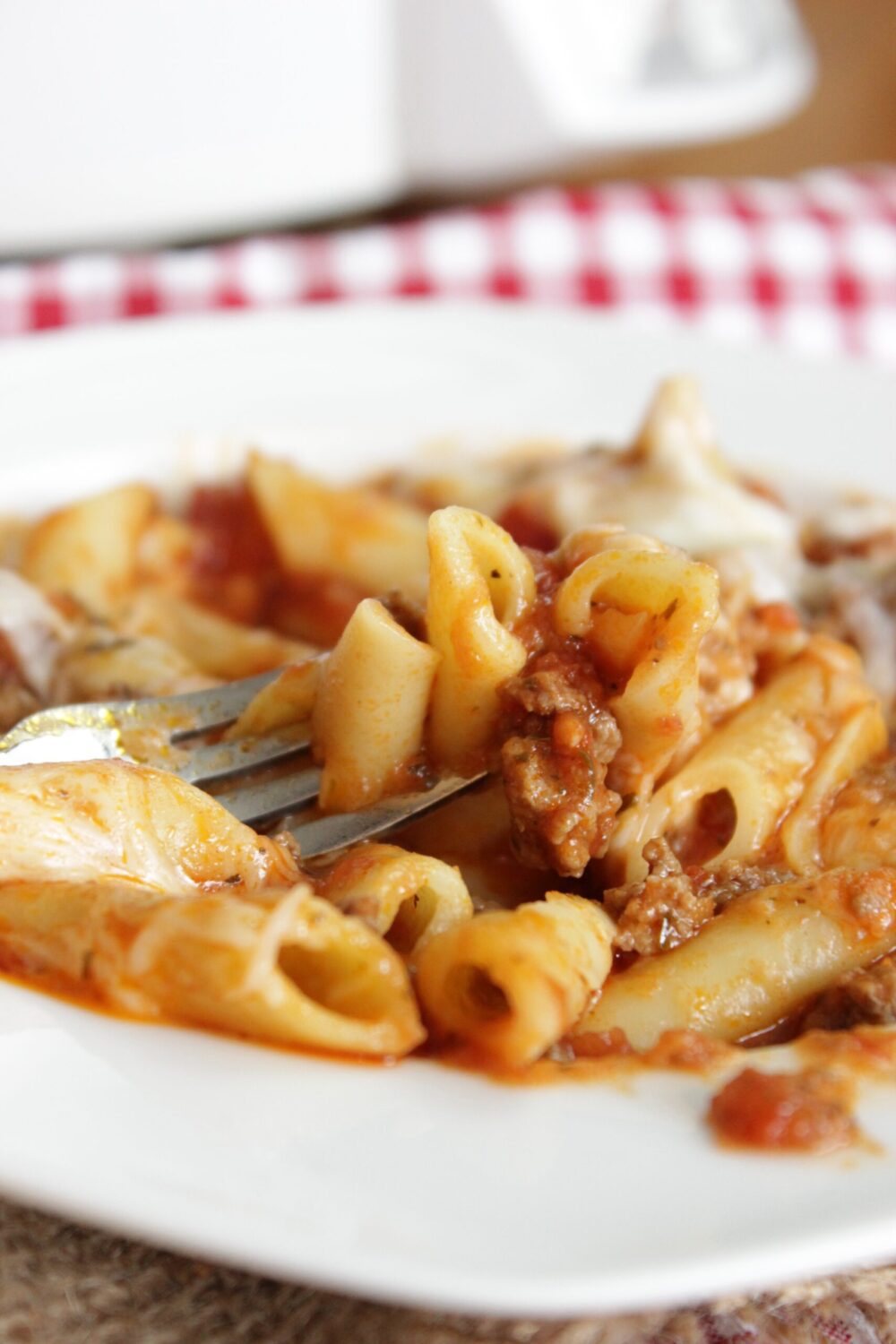 Crockpot Baked Spaghetti