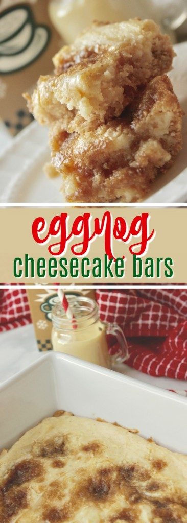 eggnog cheesecake bars