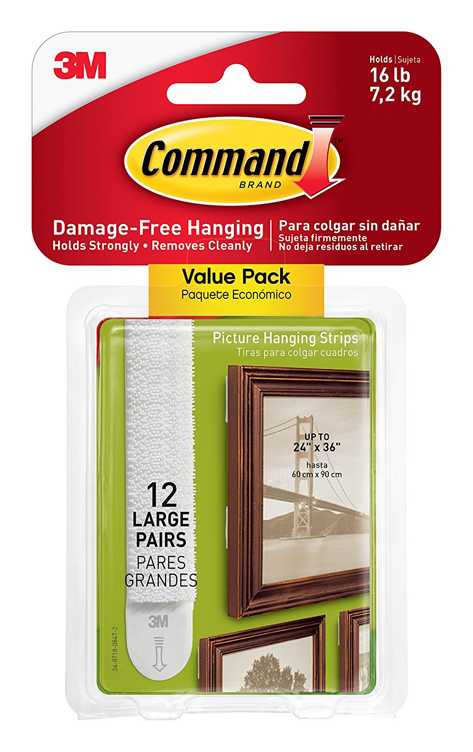12-Pairs Large Command Picture & Frame Hanging Strips $5.02 (reg. $6.99)