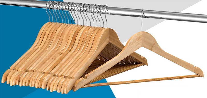 20 Pack Solid Wood Suit Hangers