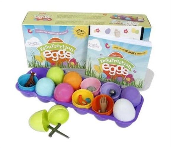 Resurrection Easter Egg Set with Religious Figurines