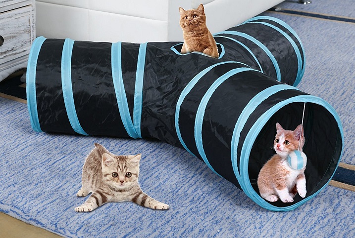 CO-Z Collapsible 3 Way Cat Tunnel with Peek Hole