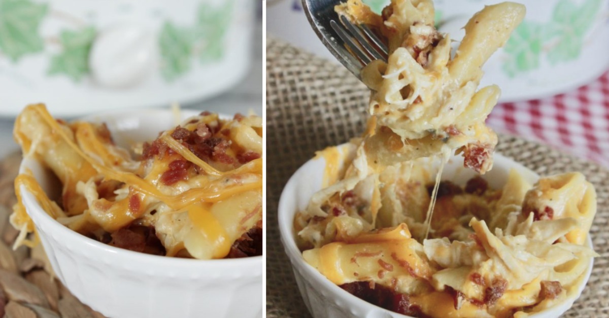 slow cooker crack chicken pasta