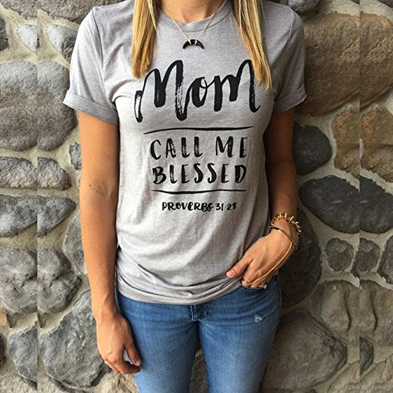 Blessed Mom Womens Basic T-Shirt