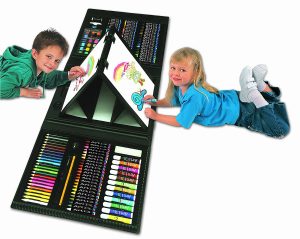 Kids 179-Piece Double Sided Trifold Easel Set