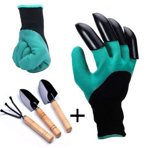 Garden Genie Gloves with Garden Tool Set