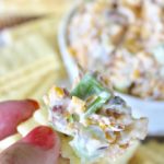 Your guests will go CRAZY over Million Dollar Dip! It's a dips with Cheese, Almond Slices, Green Onions, Bacon and Garlic. This Neiman Marcus Dip is best served with Club Crackers or Ritz Crackers - And, it's delicious! #ClubCrackers #Appetizer #MillionDollar
