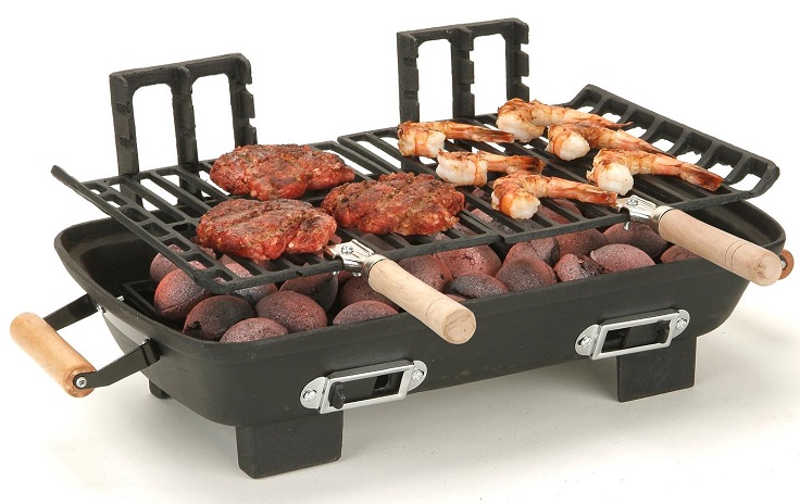 Kay Home Cast Iron Charcoal Hibachi Grill