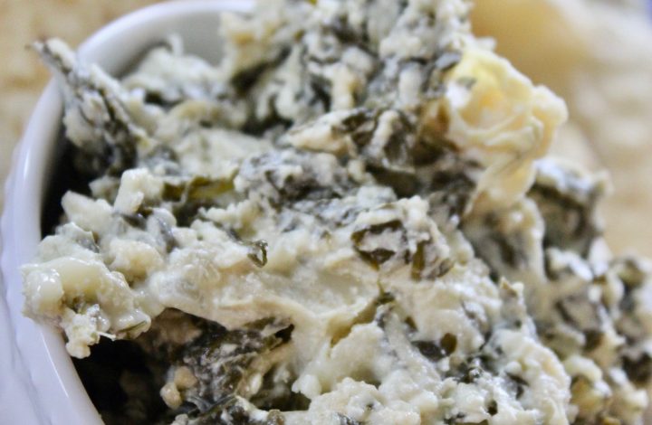 spinach dip with fresh spinach