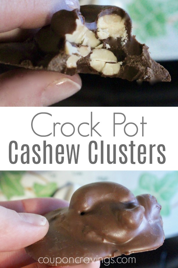 Looking for easy & quick chocolate desserts? These chocolate crock pot clusters have only 3 ingredients and are delicious!