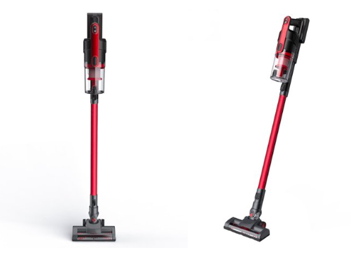 cordless vacuum cleaner on white background