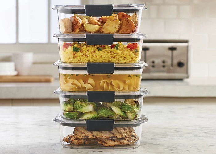 Rubbermaid Brilliance Food Storage Containers, 3.2 Cup 5 Pack