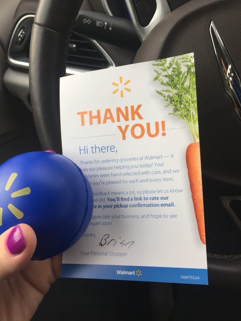 thank you for using Walmart's grocery service