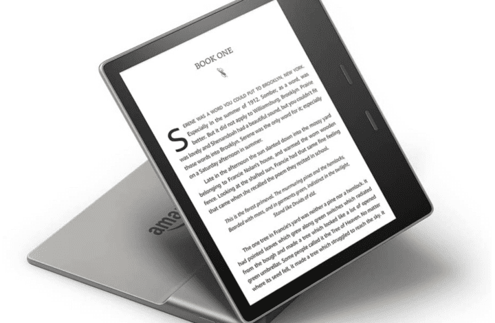 kindle oasis on a white background